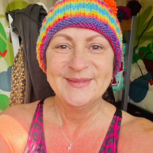 Me after a cold water dip embracing the cold and still smiling